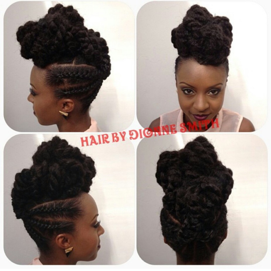 cornrows and chunky twists collage