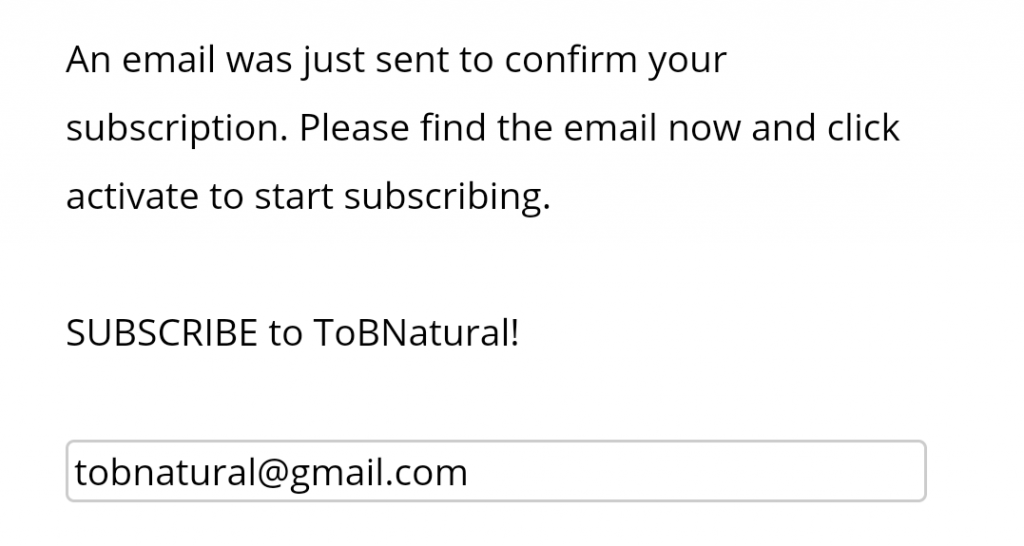 Subscription Confirmation