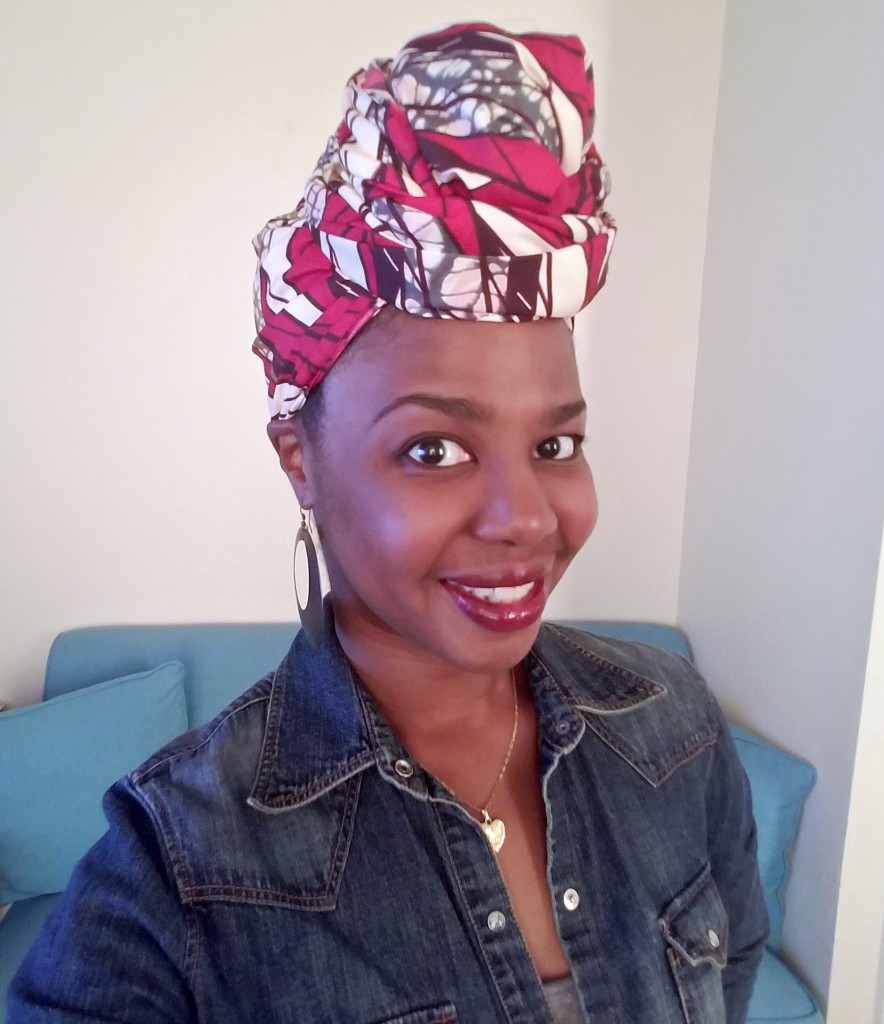 Perfect Fall Lip Color African Print Headwrap 1