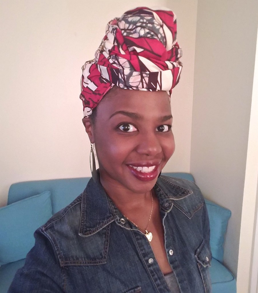 Perfect Fall Lip Color African Print Headwrap Feature